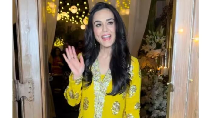 Preity Zinta: Actress look stunning in yellow suit photos viral