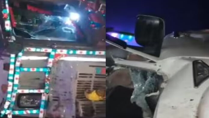 Road Accident : Scorpio and bike hit by speeding truck, 9 people died in Bihar
