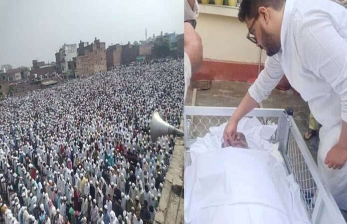 mukhtar ansari burial in ghazipur