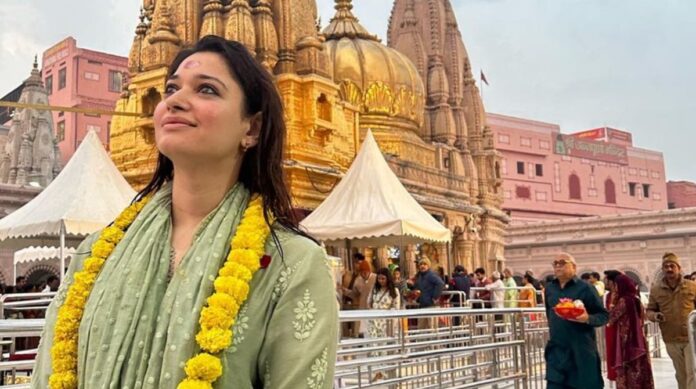 Tamannaah Bhatia: Actress visited Kashi Vishwanath Temple Varanasi Photos