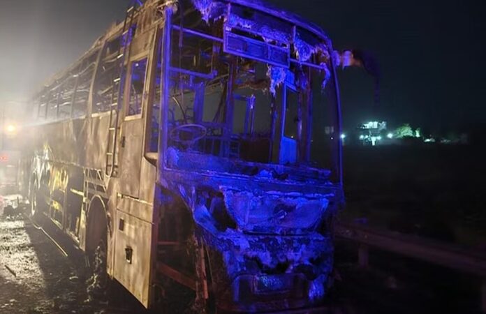 haryana-bus-fire 8 dead 24 injured