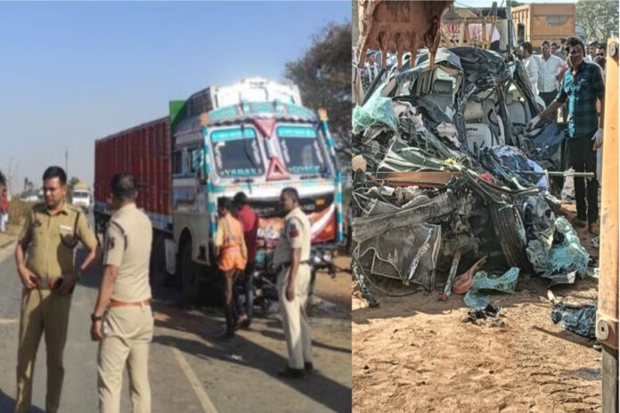 Road accident: Car-truck collides in Raipur, five people die