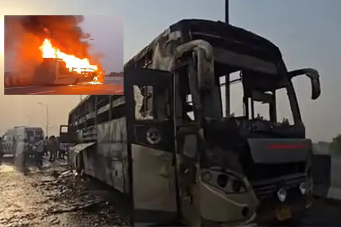 Road Accident: 5 passengers died in bus fire in Lucknow