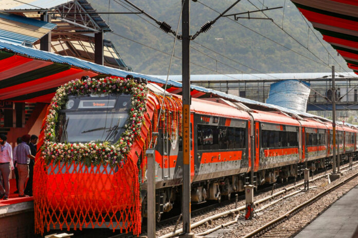 Chenab Bridge Srinagar-Katra Vande Bharat Know timing, fare and route