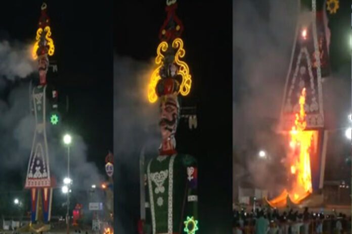 world highest 233 feet Ravan effigy burns in Kota